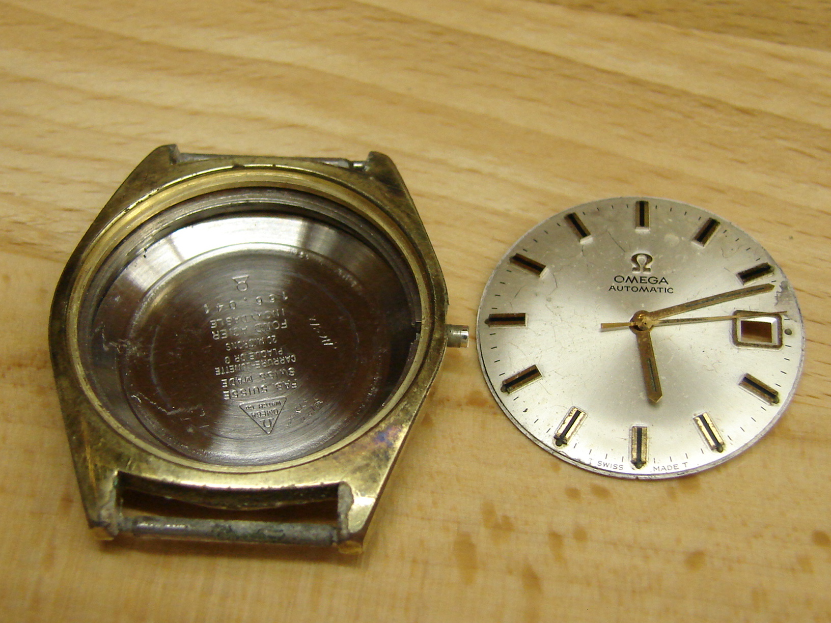 Omega watch cases and case parts