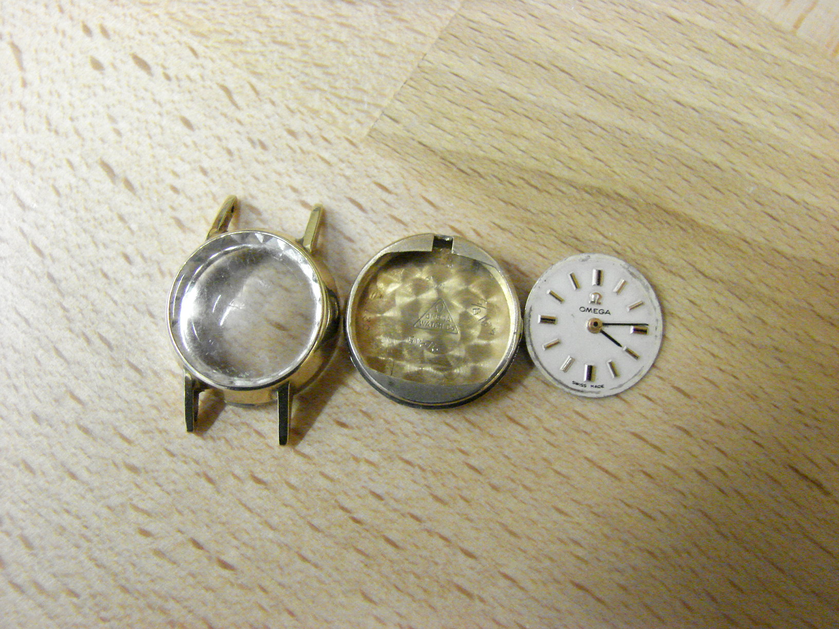 Omega watch cases and case parts