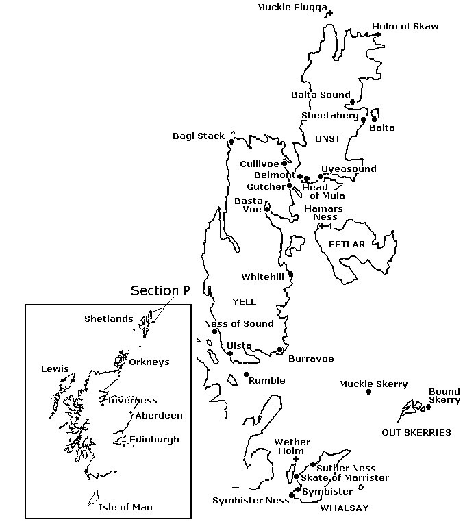 Lighthouses Of Scotland Map Michael's List of Scottish Lighthouses Section P