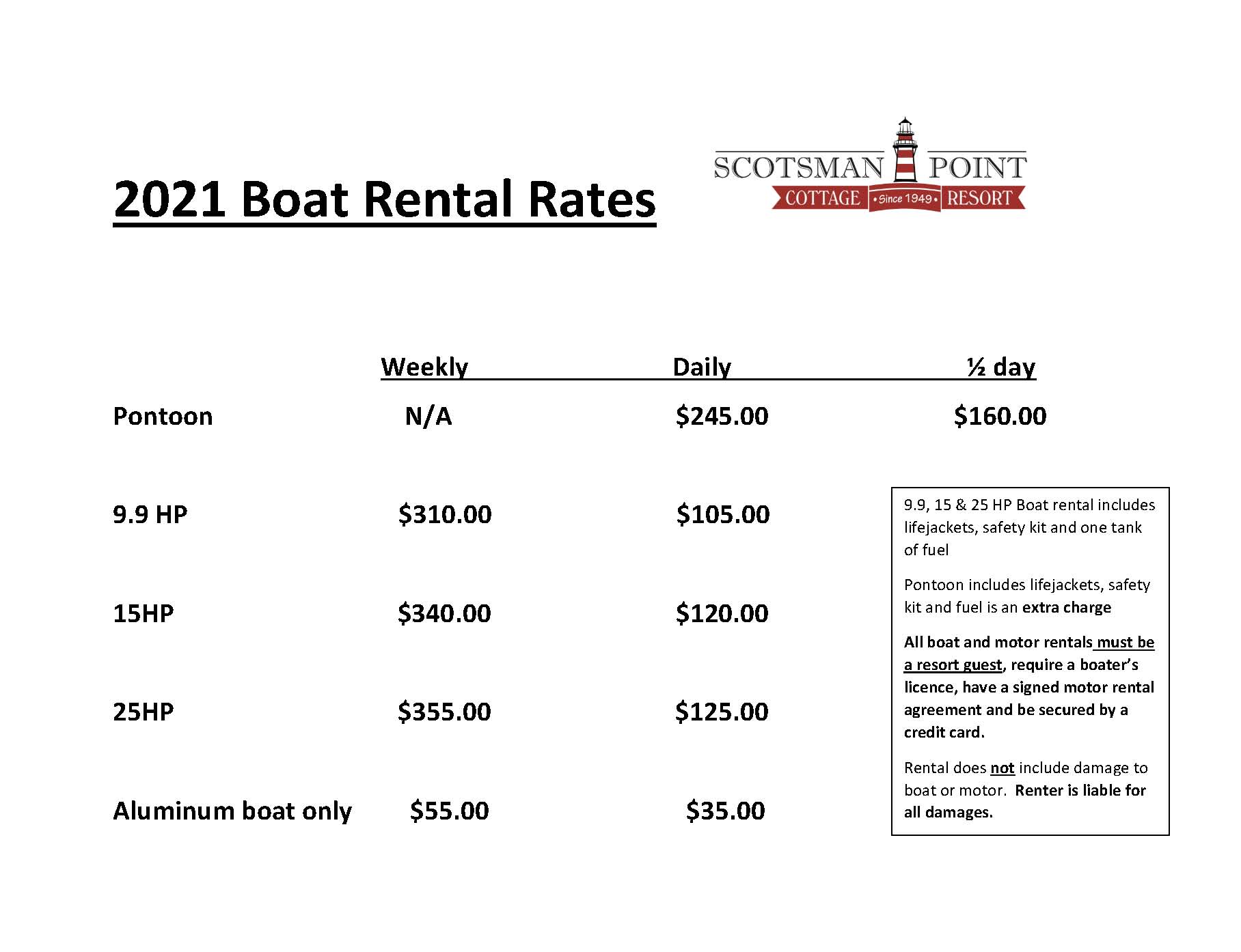 Kawartha Lakes Family Resort Scotsman Point Cottage Resort