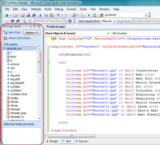 ScottGu's Blog The aspListView control (Part 1 Building a Product