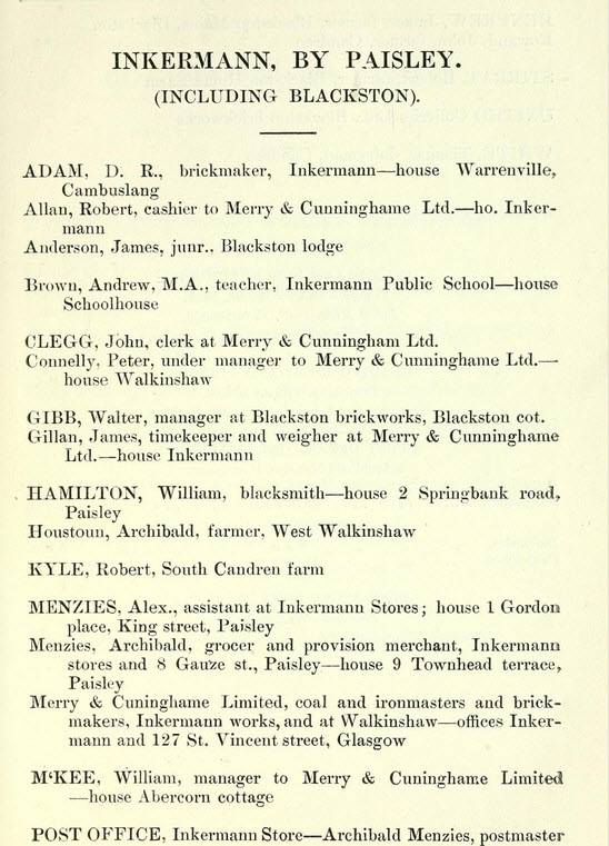 Inkerman Brickworks, Paisley, Renfrewshire Scotland's Brick and Tile