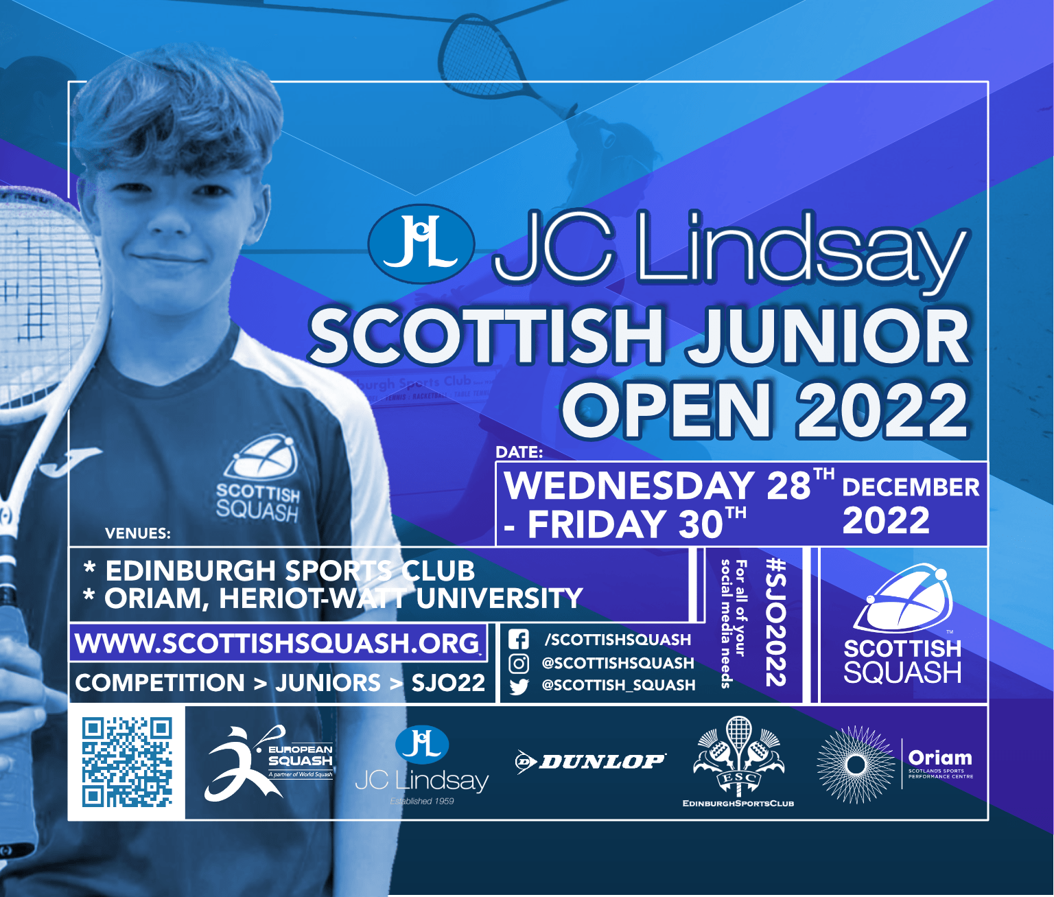 JC Lindsay Scottish Junior Open Event Information Scottish Squash