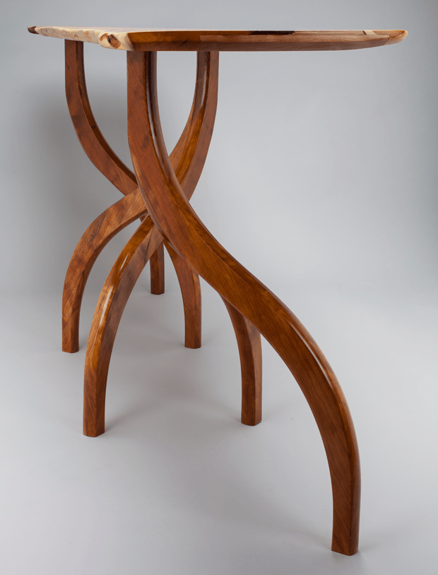 Artistic Live Edge Yew and Cherry Table Cool Designs