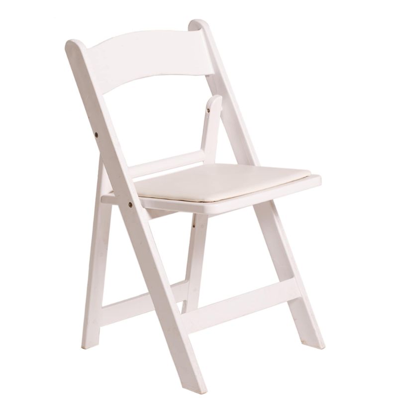 White Padded Folding Chair South Coast Wedding Hire