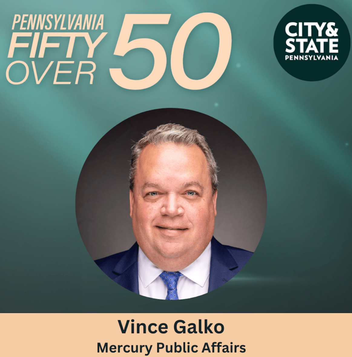 Chamber Member Vince Galko Named to PA "Fifty Over 50" The Greater