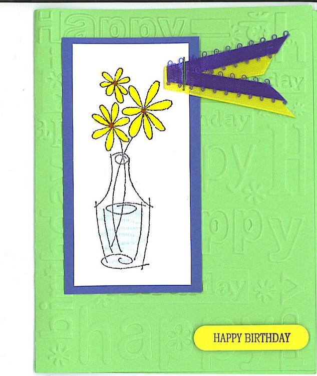 Cuttlebug Birthday card Project Idea