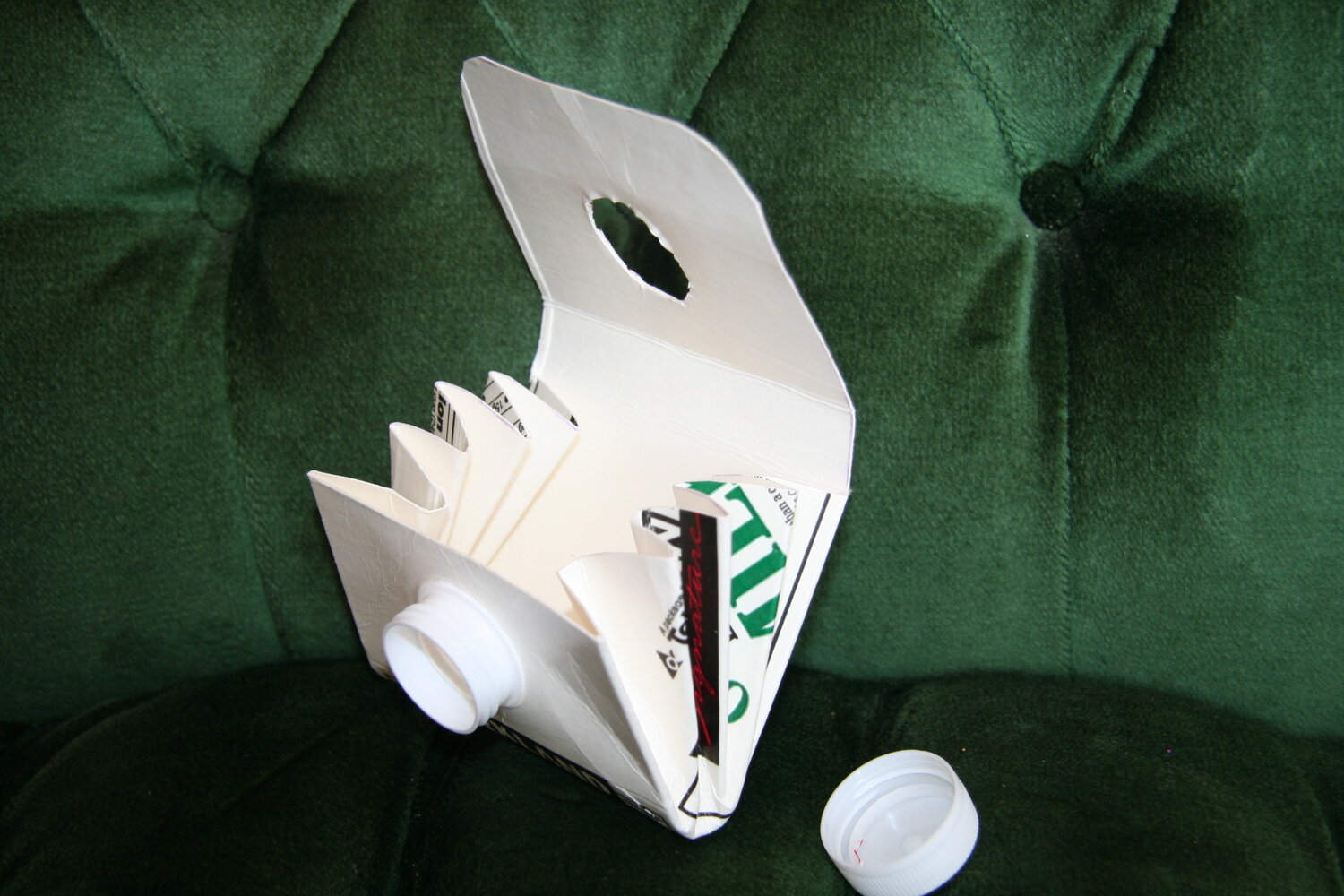 Milk Carton Wallet Opened Project Idea