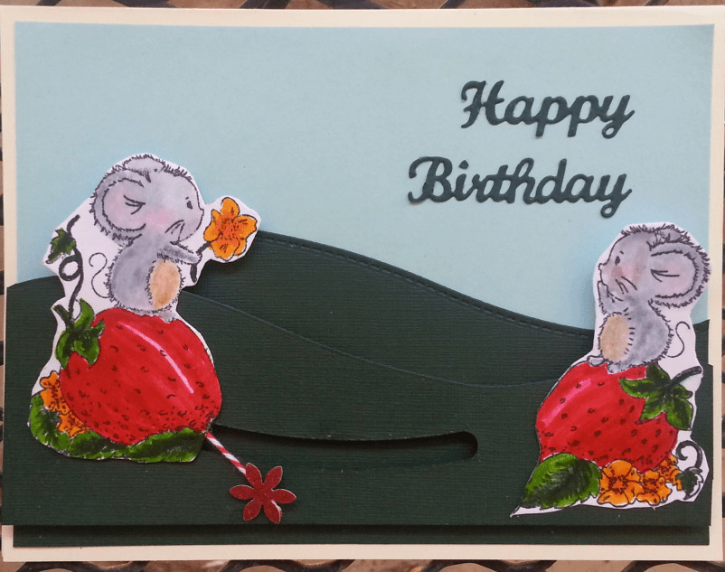 Happy Birthday interactive card with the pull