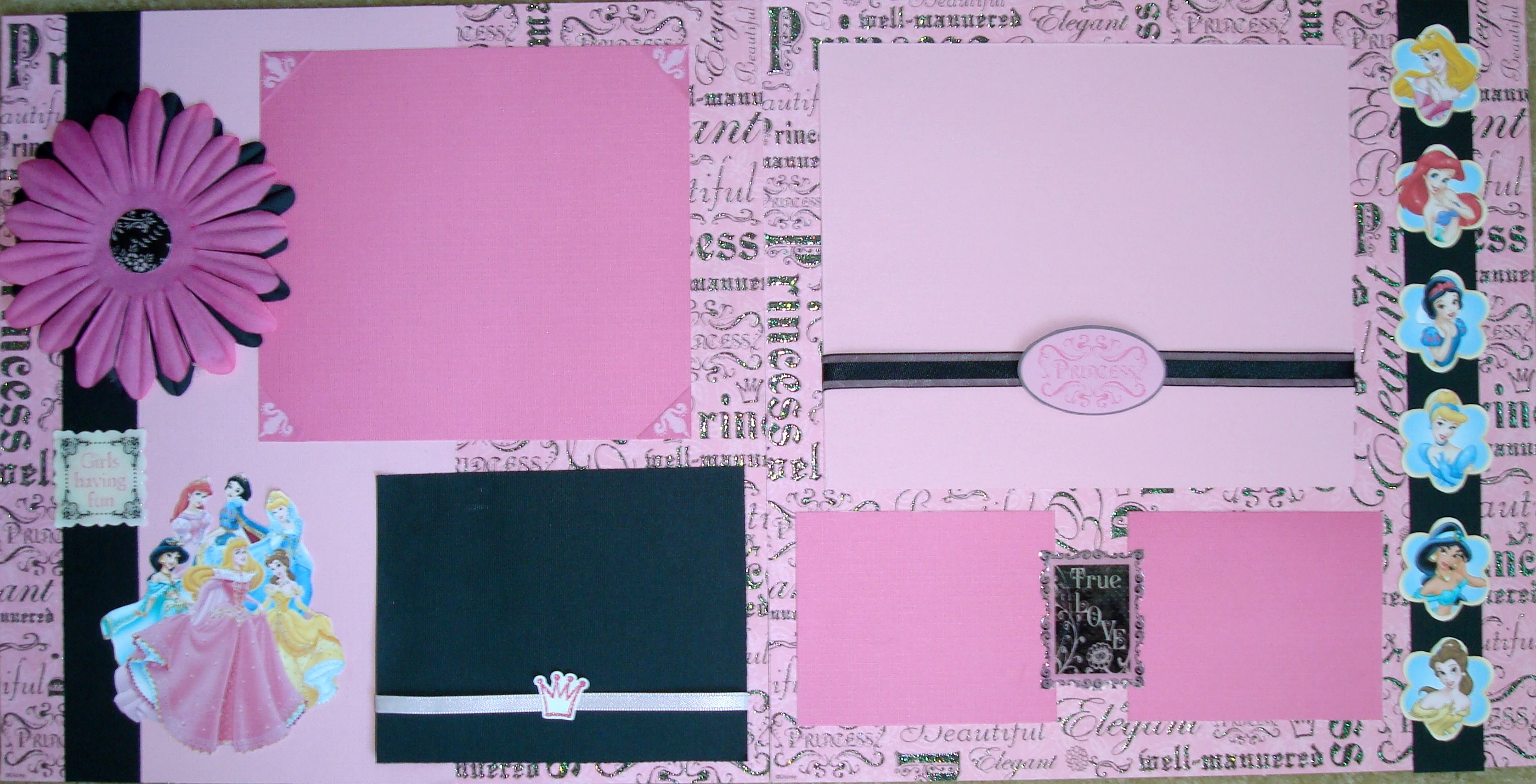 Disney Princess Scrapbook Layout
