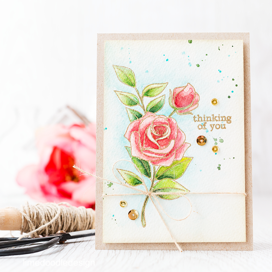 Gold Embossed Flowers