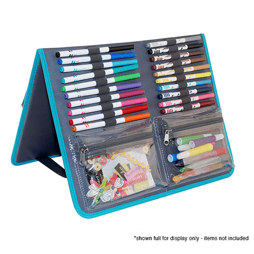 Everything Mary Blue and Grey Floral Scrapbook Easel