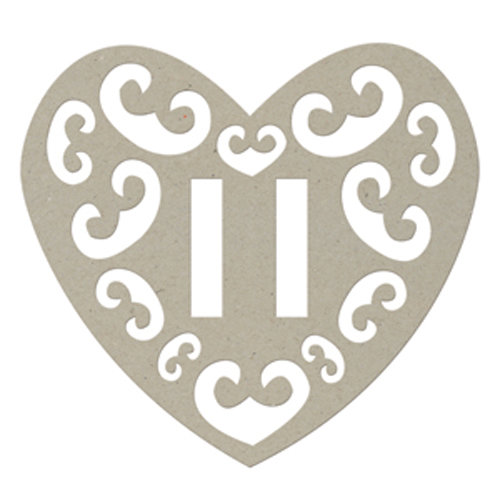 FabScraps Classic Collection Die Cut Embellishments Heart Buckle