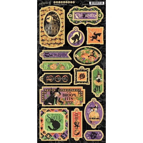 Graphic 45 Charmed Collection Chipboard Embellishments