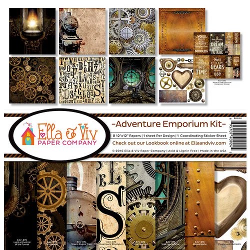 Ella and Viv Paper Company Adventure Emporium 12x12 Kit