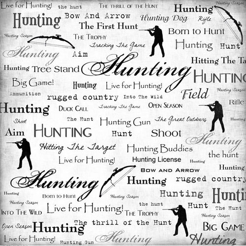 Scrapbook Customs Sports Collection 12 x 12 Paper Hunting Live For