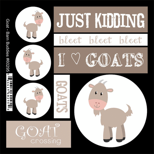 Scrapbook Customs Barn Buddies Goat Stickers