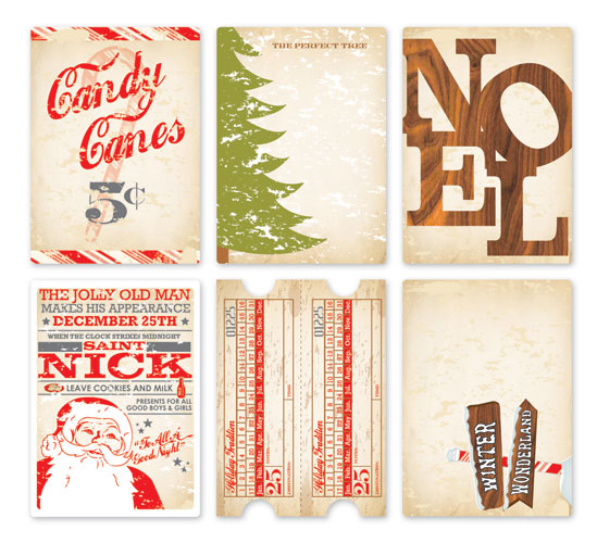 Chic Tags Christmas 25 Days Artist Trading Cards Set of 6