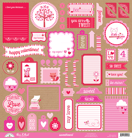 Doodlebug Design Sweetheart This And That Stickers