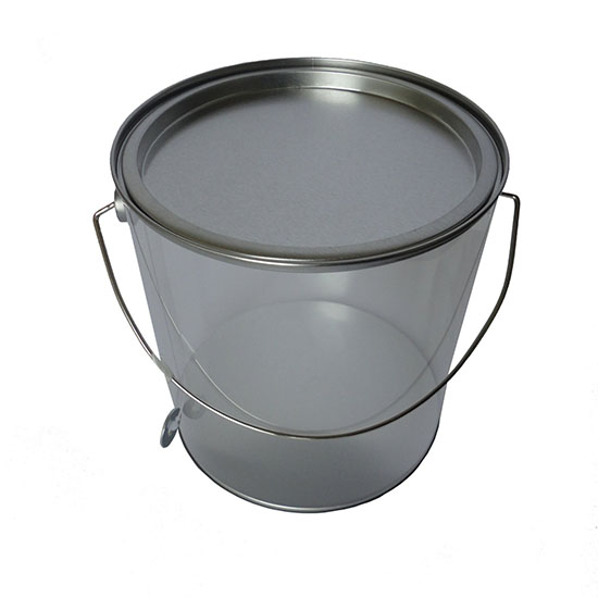 Hampton Art Silver Large Plastic Paint Can with Tin Lid