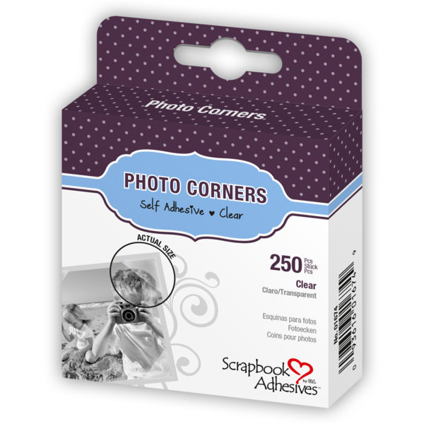 3L Scrapbook Adhesives Photo Corners Clear (250 per box)