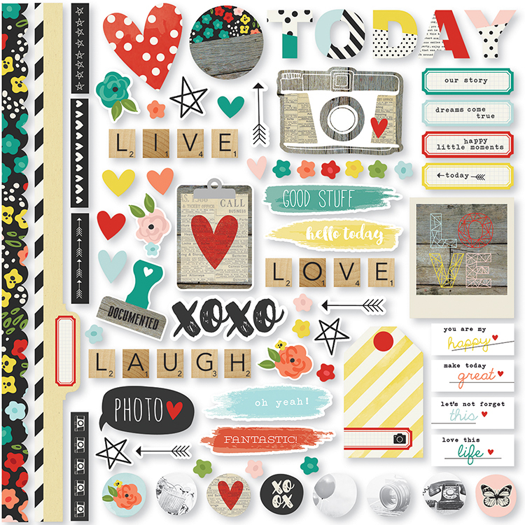 Simple Stories Life In Color Fundamentals Stickers