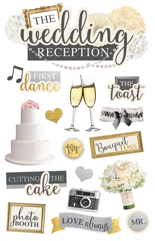 Paper House Productions Wedding Reception 3D Stickers