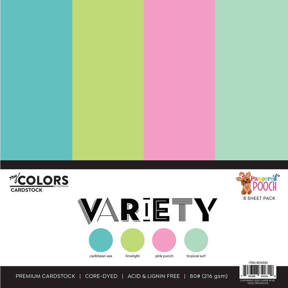 My Colors Cardstock By PhotoPlay Pampered Pooch Collection 12 x