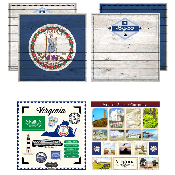 Scrapbook Customs State Sightseeing Collection 12 x 12 Complete Kit