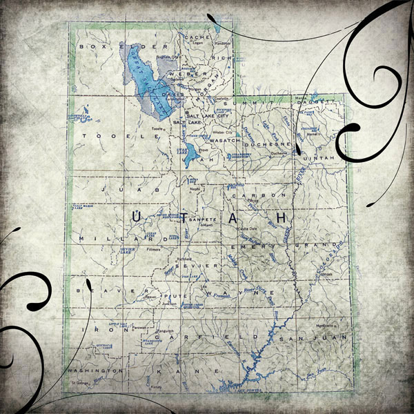 Scrapbook Customs United States Collection Utah 12 x 12 Paper