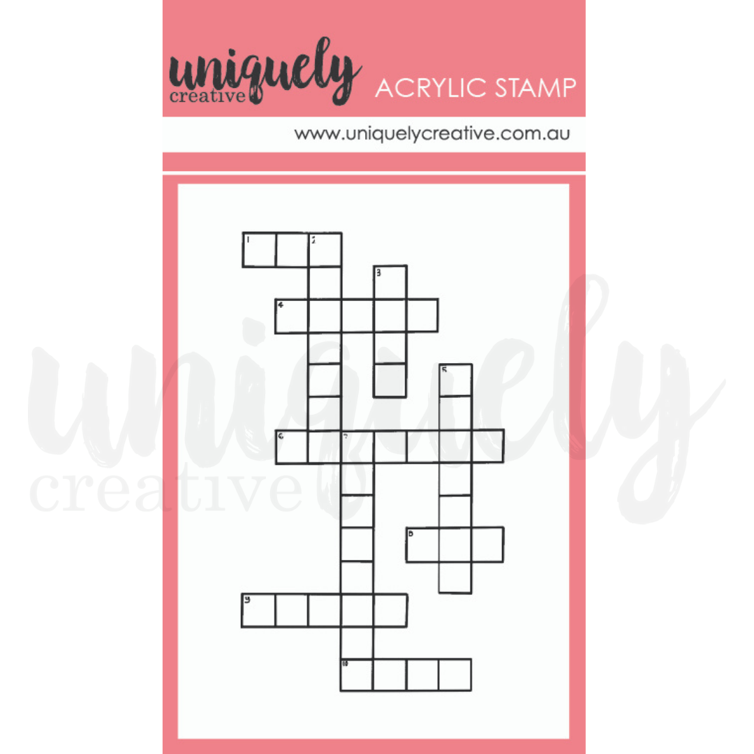 Uniquely Creative Mini Stamp Crossword Mark Making