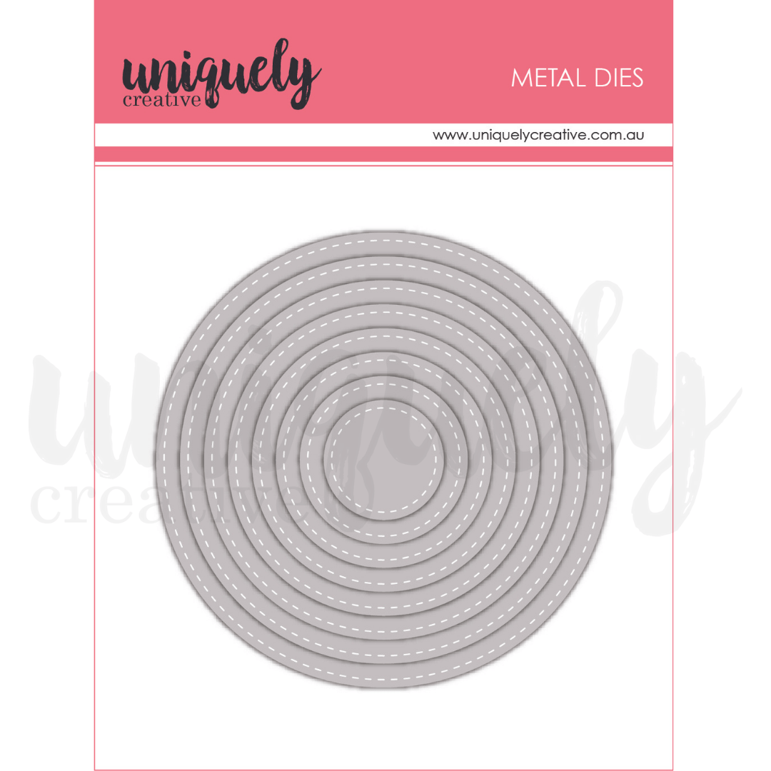 Uniquely Creative Die Stitched Nesting Circle Die