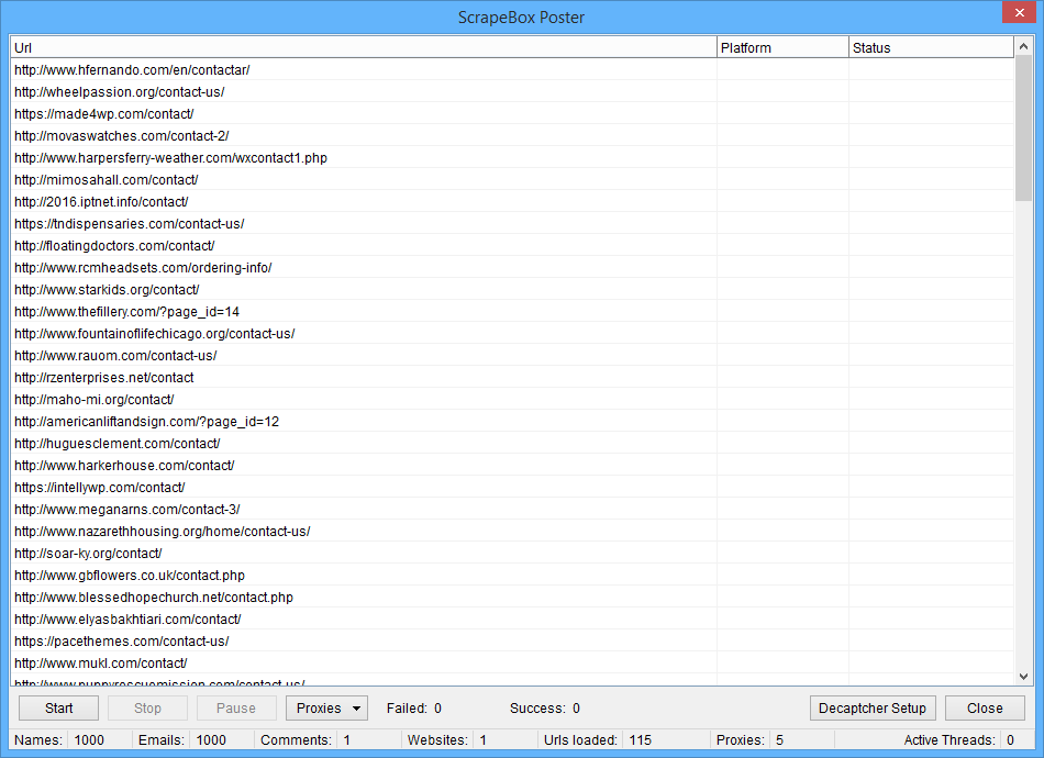 Contact Form Submitter ScrapeBox