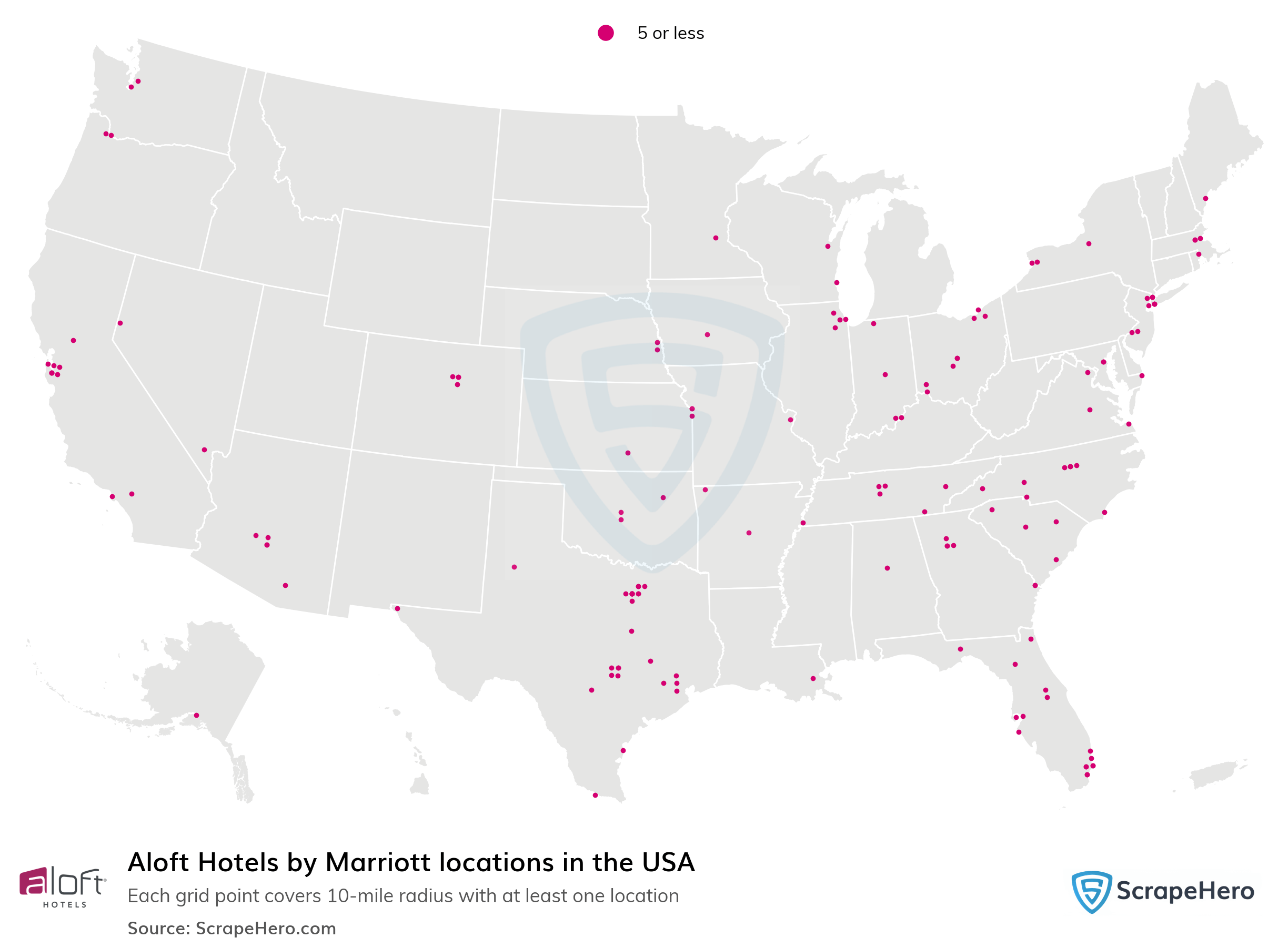 Aloft Asheville Nc Map Number of Aloft Hotels locations in the United States in 2022 ScrapeHero