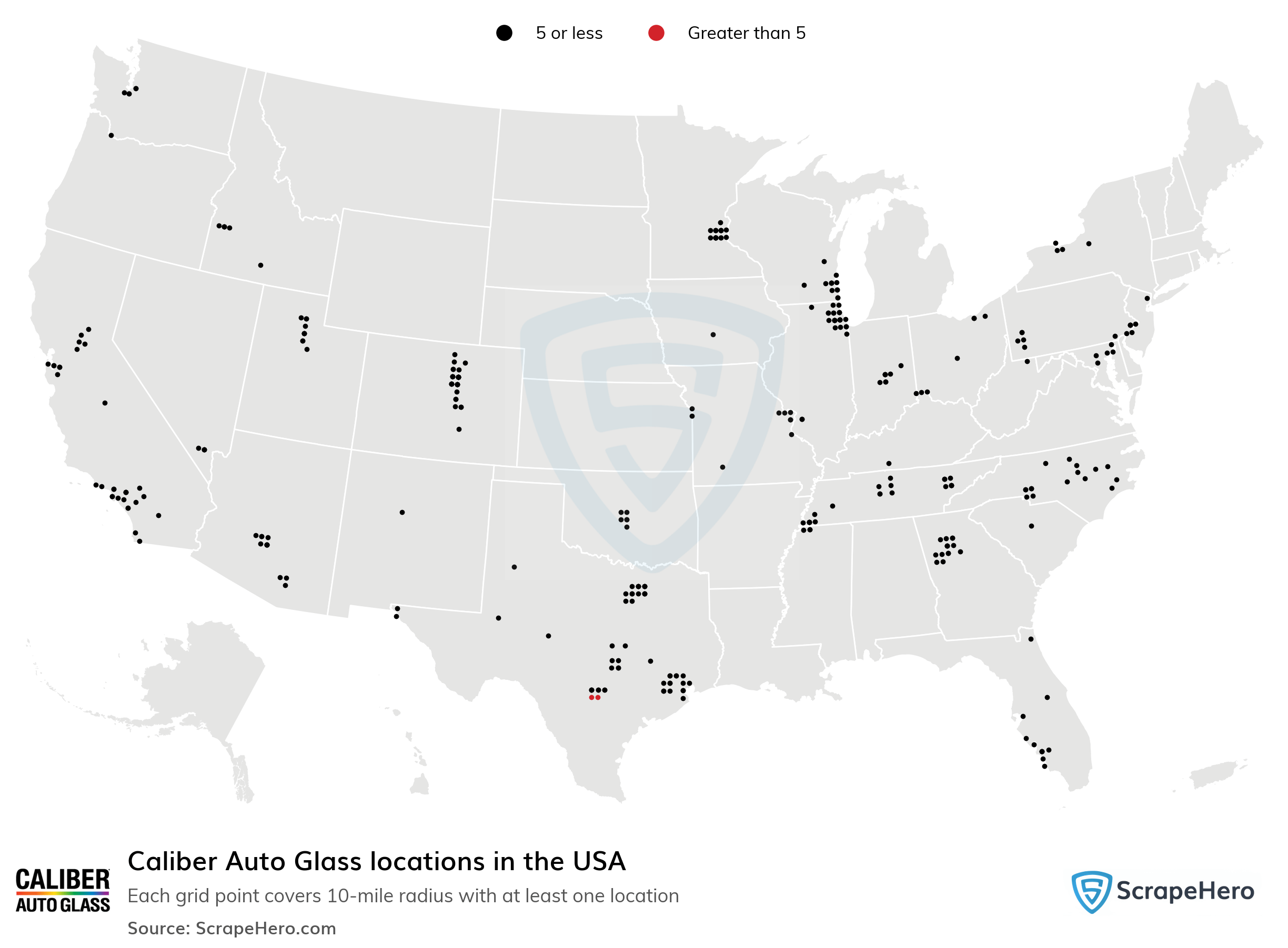 List of all Caliber Auto Glass locations in the USA ScrapeHero Data Store