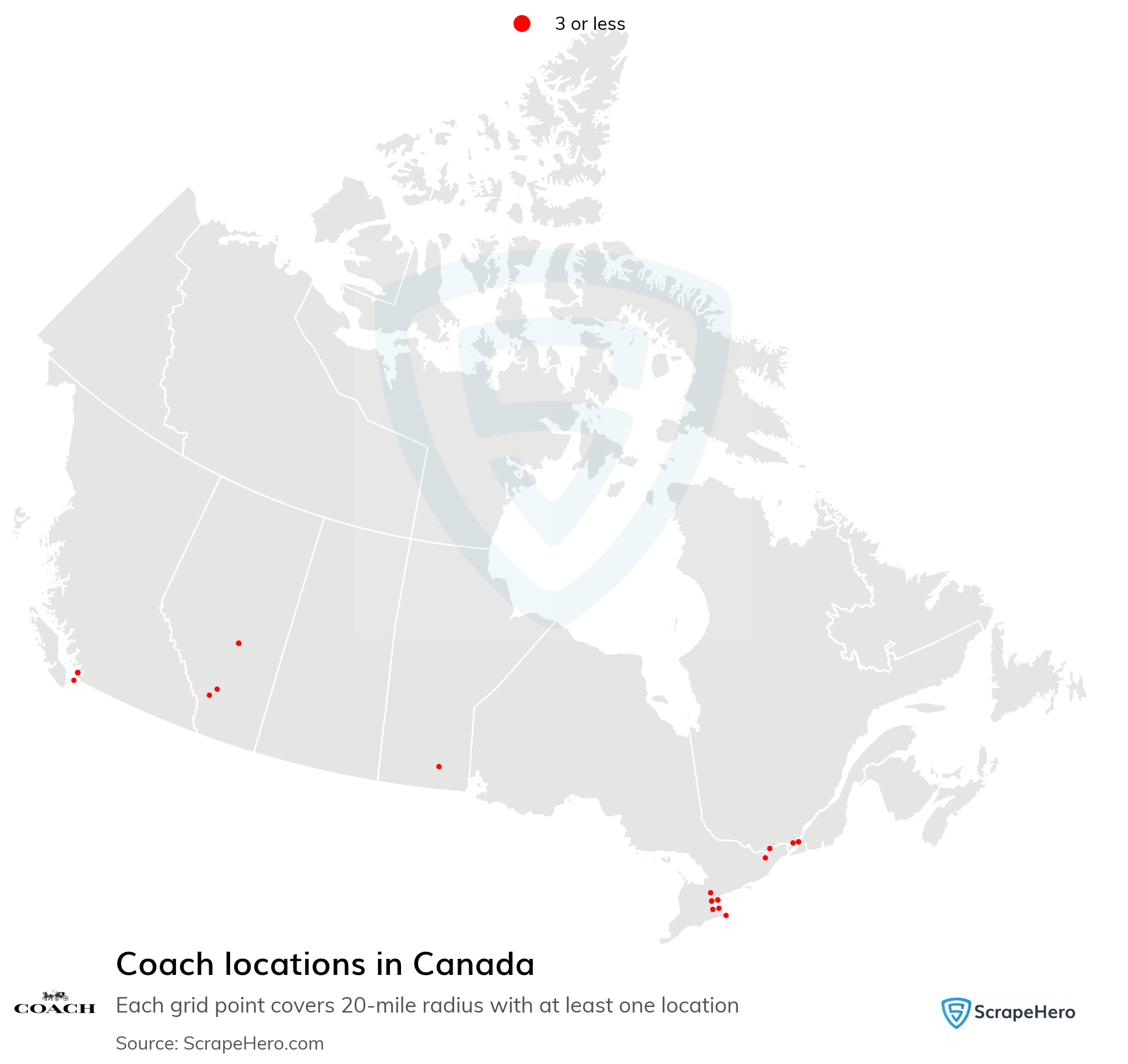 List of all Coach store locations in Canada ScrapeHero Data Store