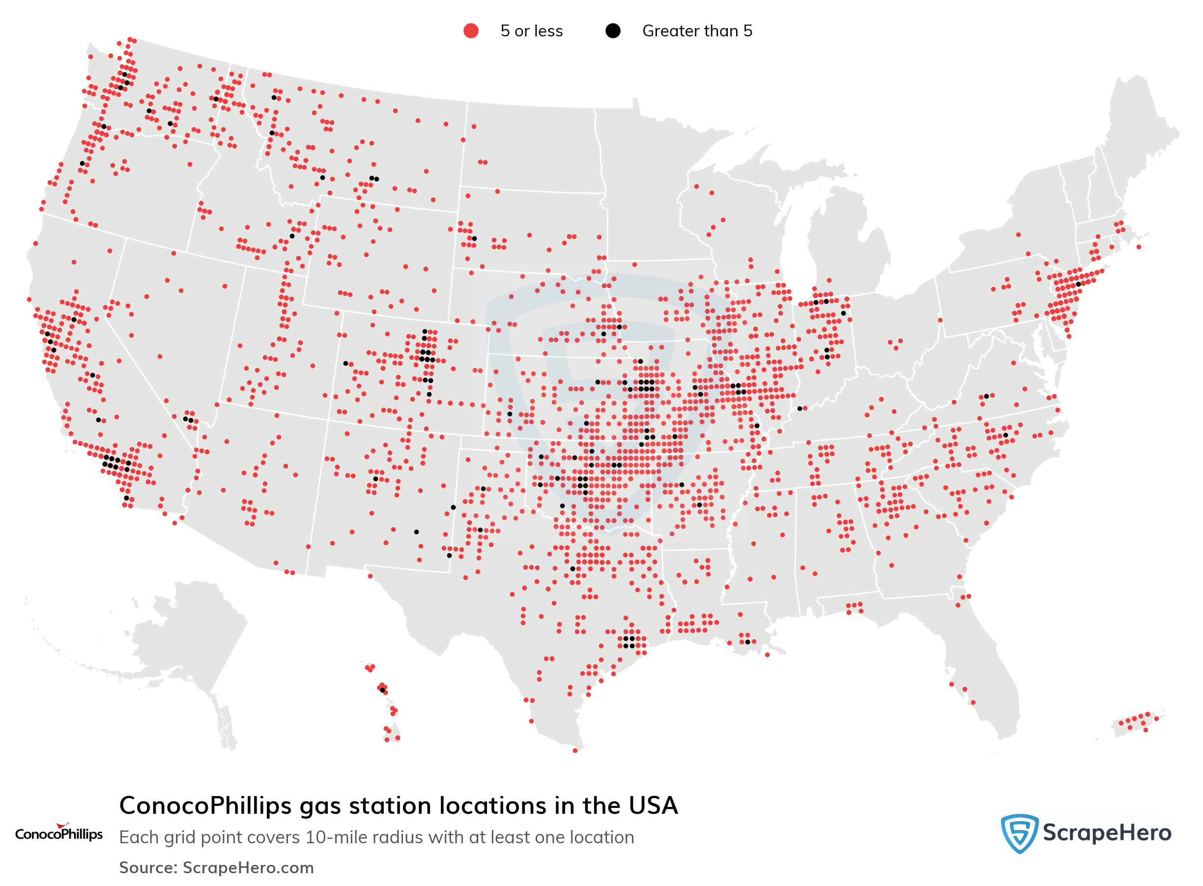 Number of ConocoPhillips locations in the USA in 2024 ScrapeHero
