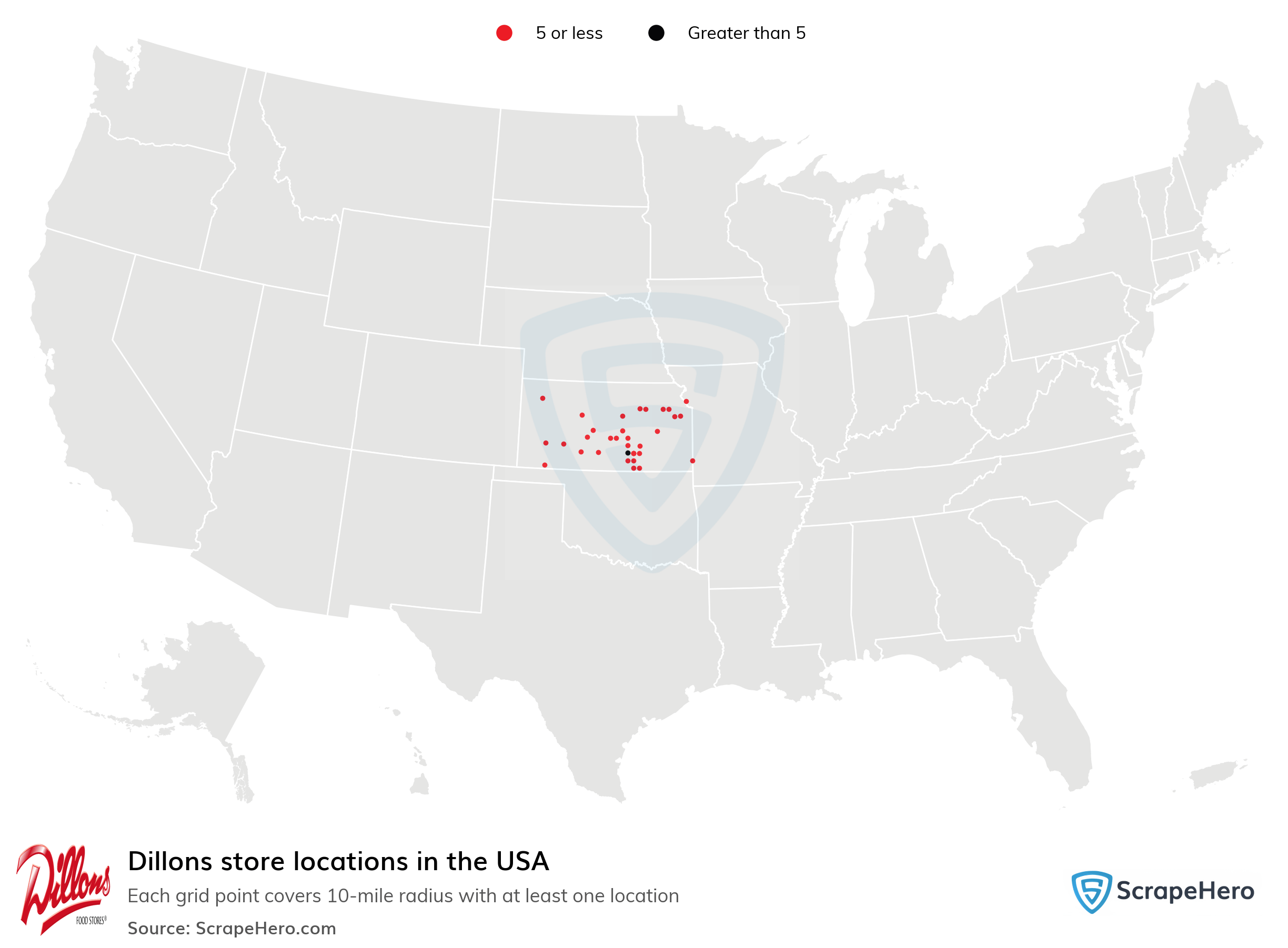 Number of Dillons locations in the USA in 2024 ScrapeHero
