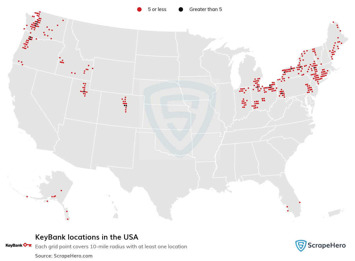 List of all KeyBank locations in the USA ScrapeHero Data Store