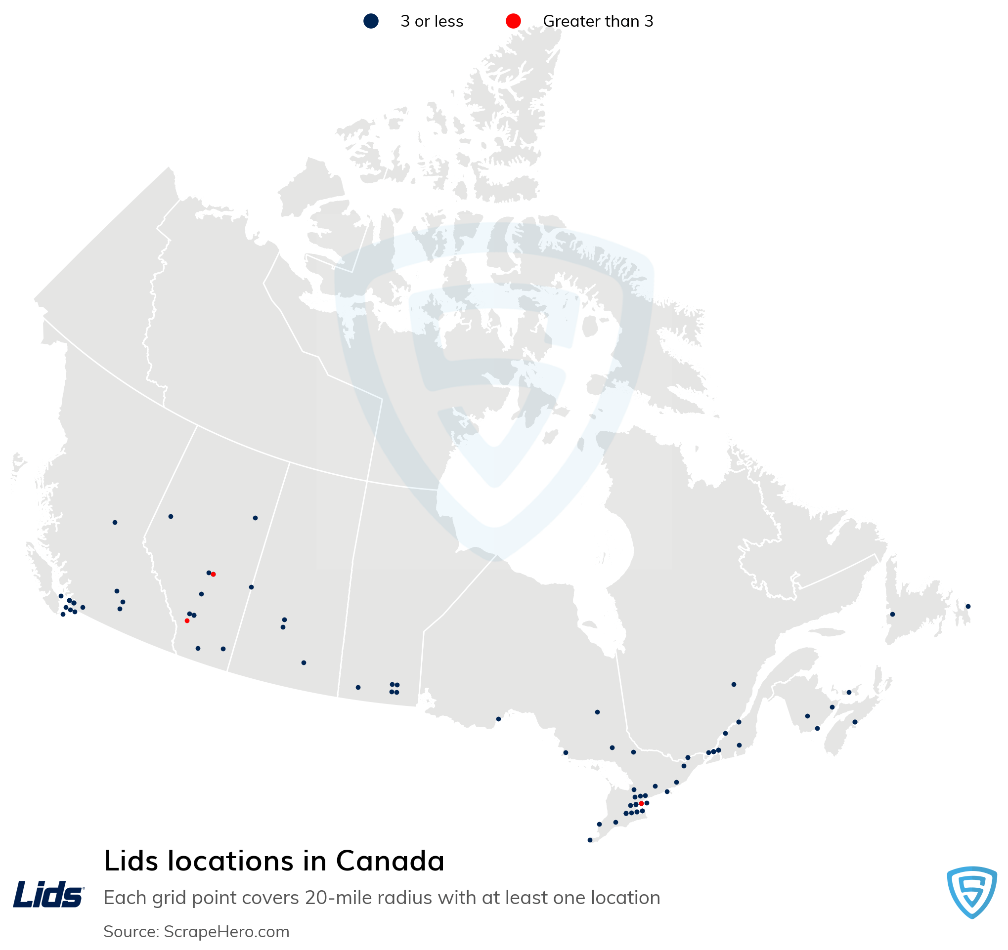 Number of Lids locations in Canada in 2024 ScrapeHero