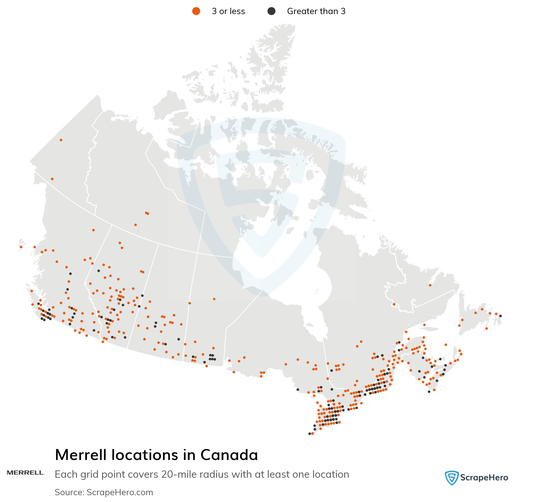 List of all Merrell store locations in Canada ScrapeHero Data Store