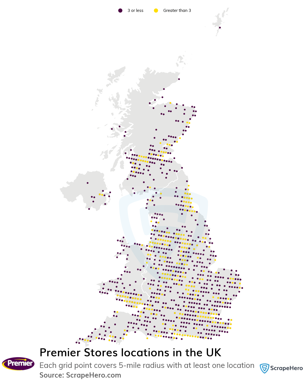 Number of Premier Stores locations in the UK in 2024 ScrapeHero