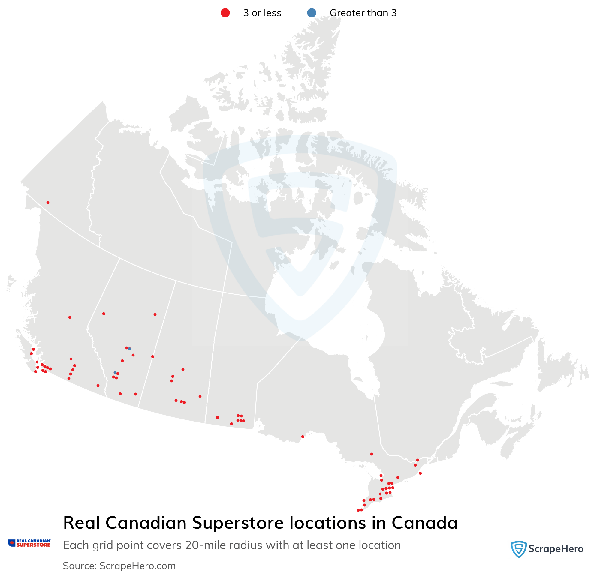 Number of Real Canadian Superstore locations in Canada in 2024 ScrapeHero