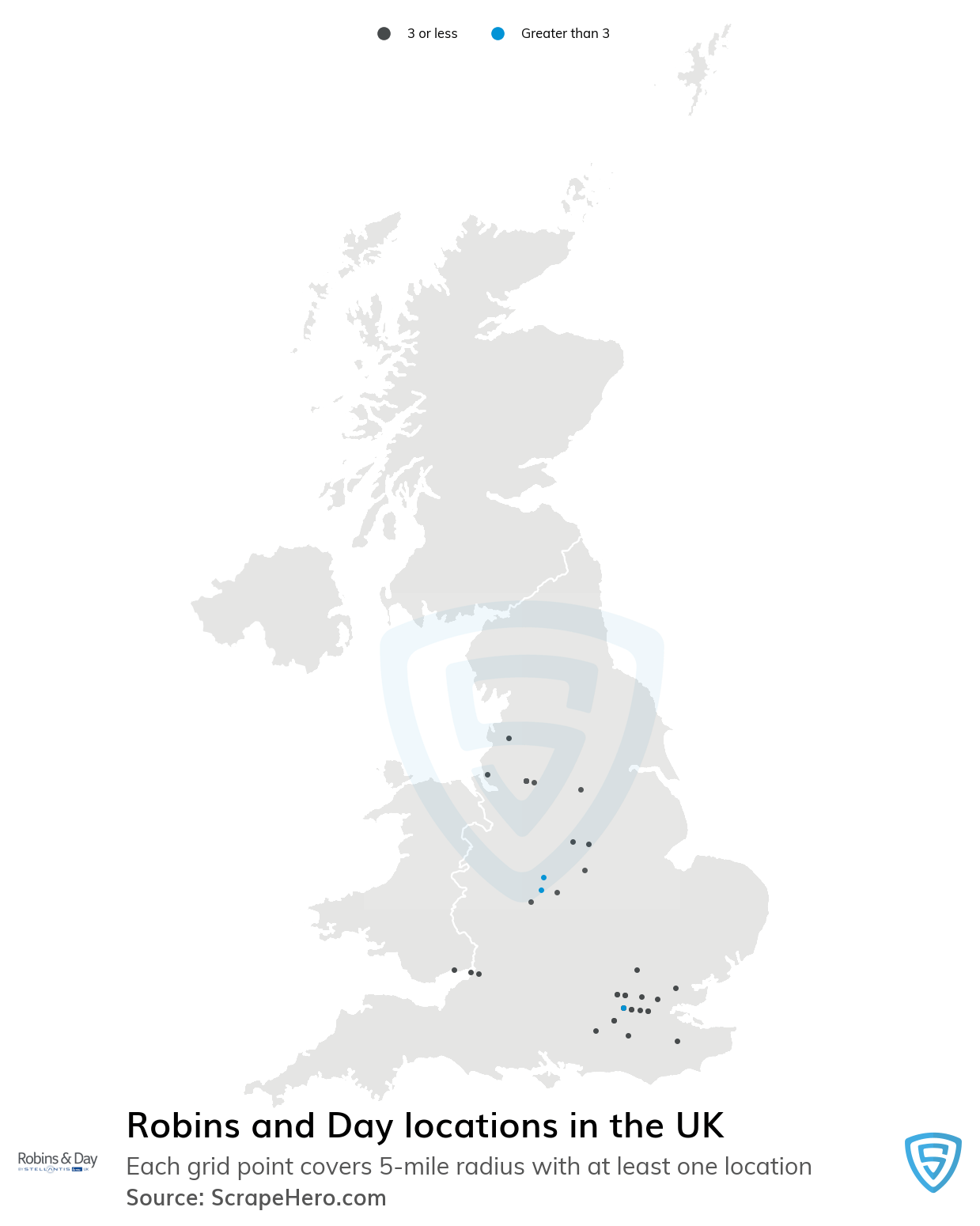 List of all Robins and Day dealership locations in the UK ScrapeHero Data Store