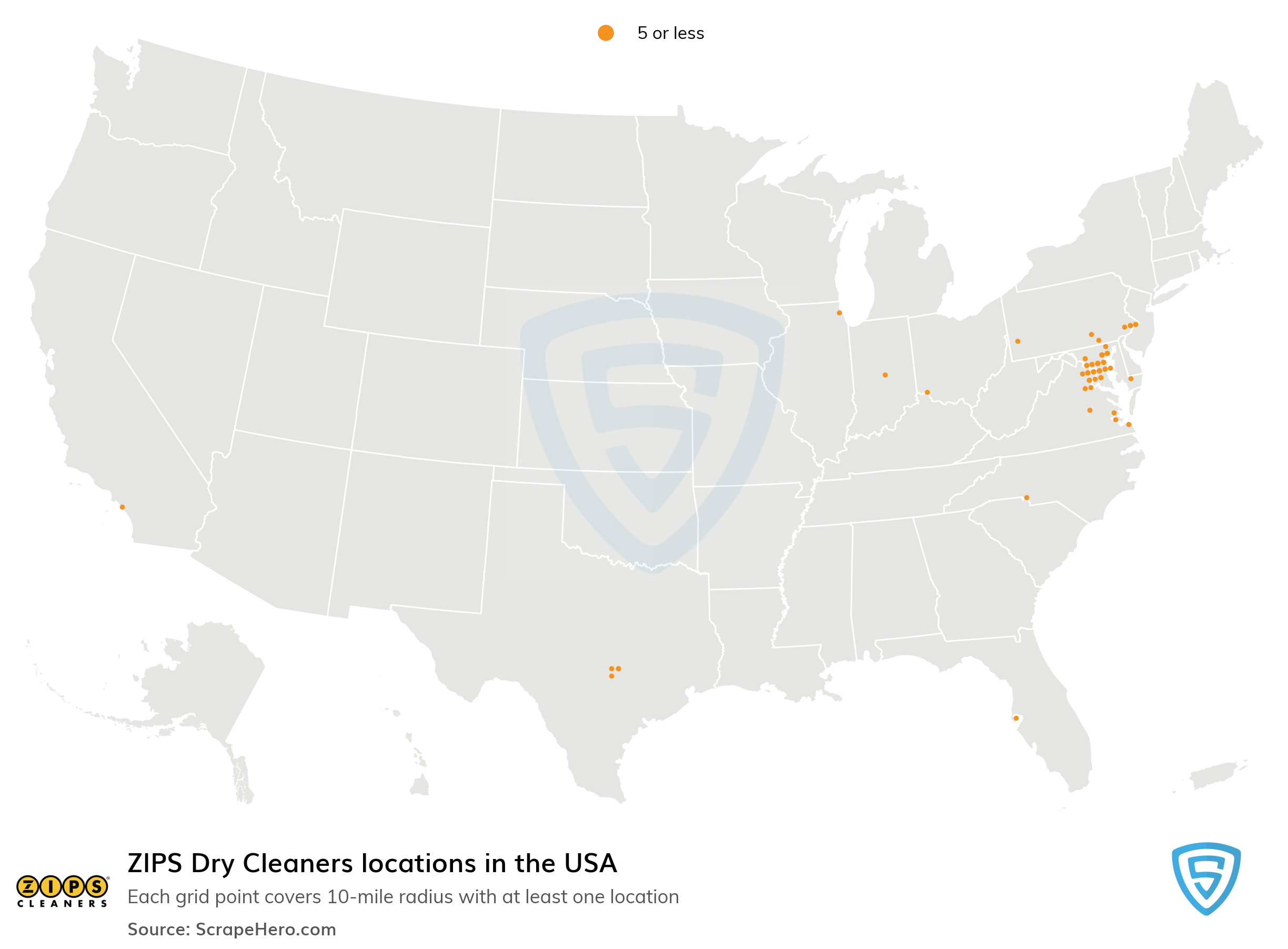 List of all ZIPS Dry Cleaners locations in the USA ScrapeHero Data Store