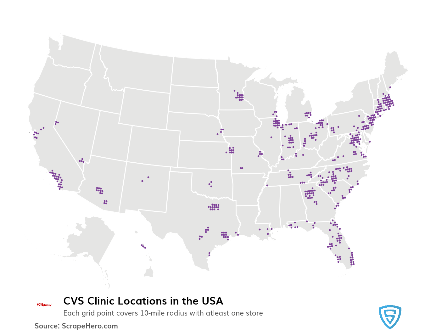 Retail Health Clinic Locations in US Location Analysis