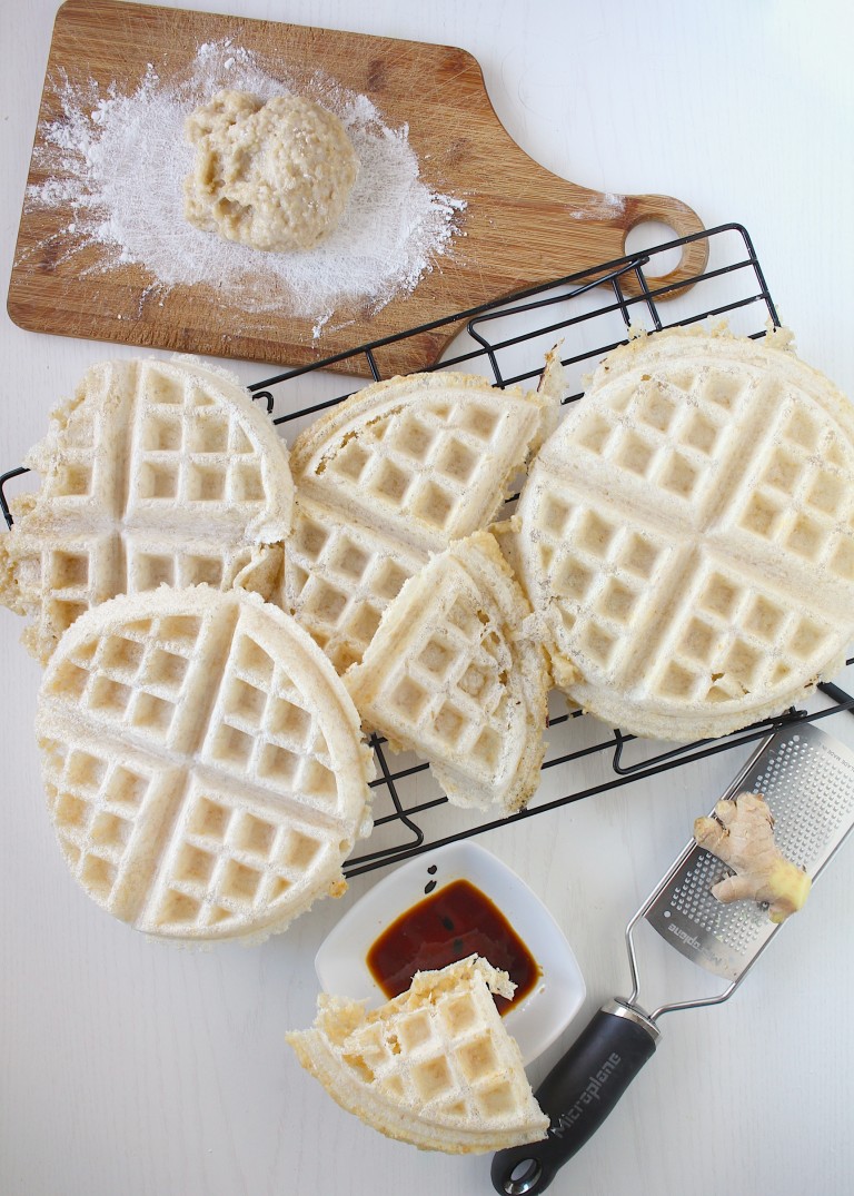Brown Rice Moffles (Mochi Waffles) 玄米モッフル Scratch Eats