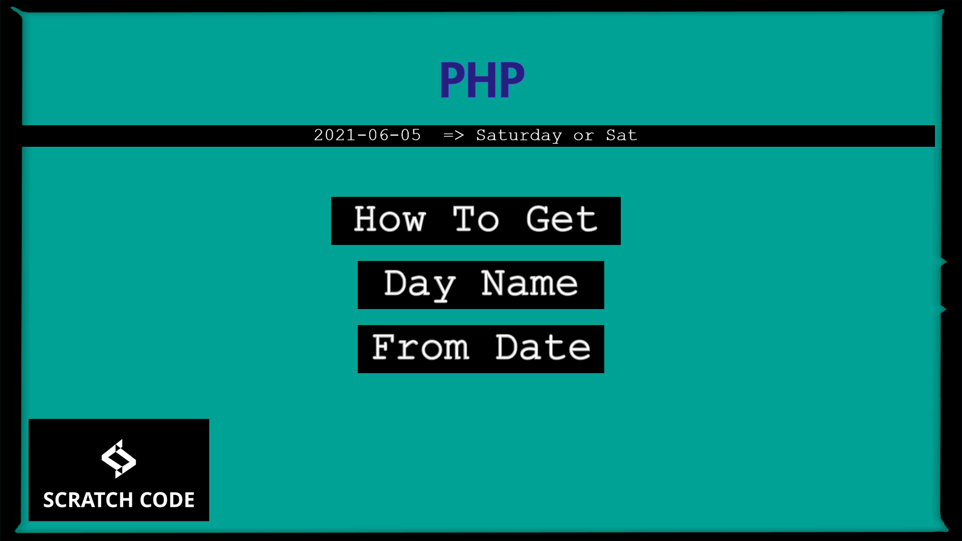 Getting day name in php