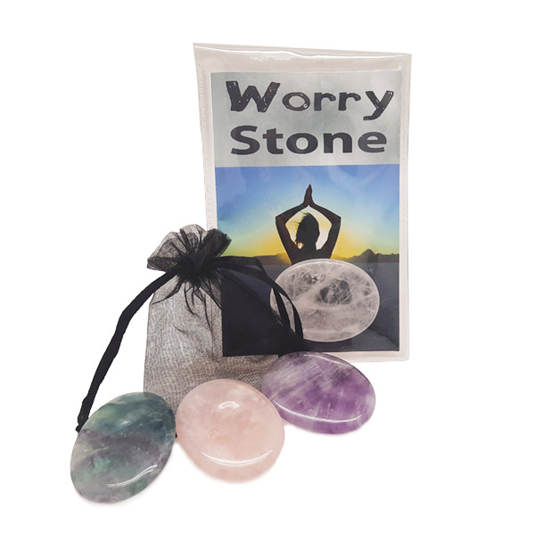 Worry Stone with pouch Scratch Patch
