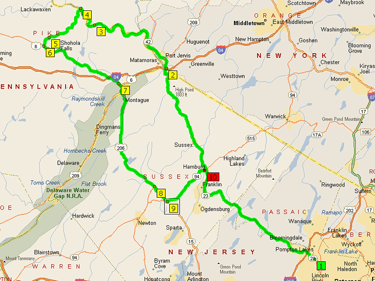 Hawks Nest Milford PA Loop